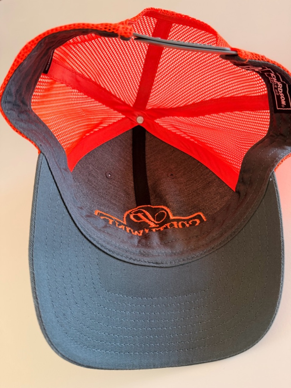 Southwind Plantation Trucker Mesh Hat, Orange and Grey - Picture 6 of 10